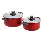 Tempo Flame Non-Stick 8Pcs Cooking Set Red Set C5489882