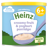 Heinz Creamy Fruit & Yogurt Porridge Baby Food 3X220g