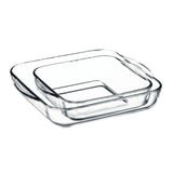 159028 100% Glass Tray Borcam Ovenware 2Pcs