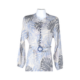 4147 - Women Dress With Button and Belt - Seving Giyim