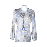 4147 - Women Dress With Button and Belt - Seving Giyim