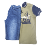 7117 Mix Babi Kids Suit dark green