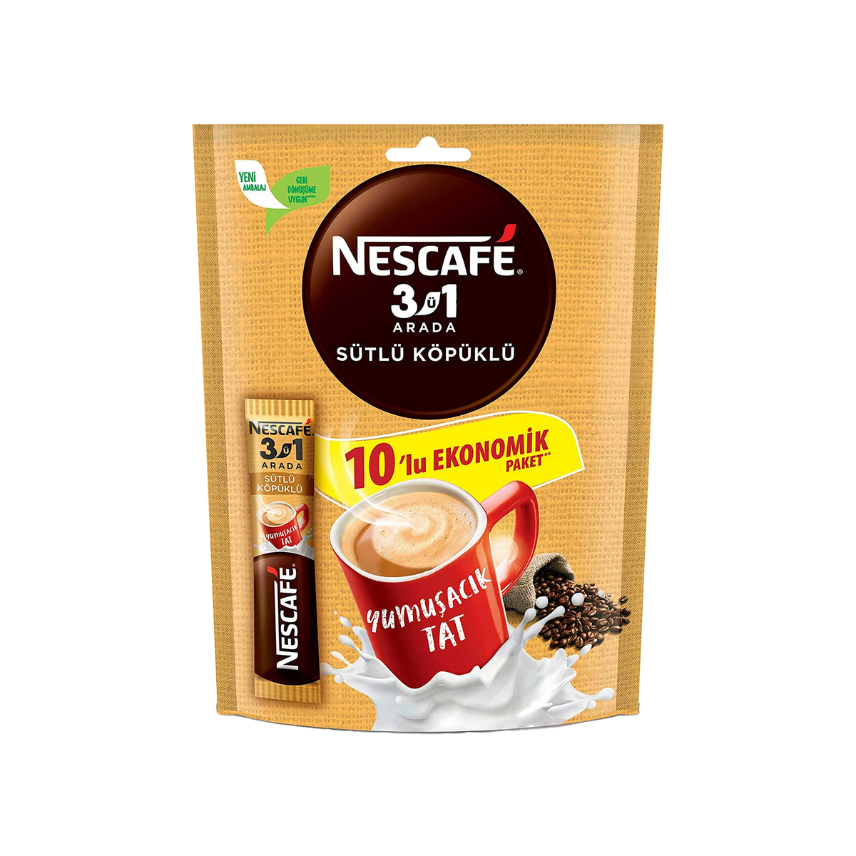 Nescafe 3U1 Arada 10Lu Sutlu Kopuklu