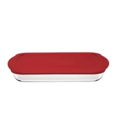 59124-KAP - Silikon Kapakli Borcam Tepsi - Mirac