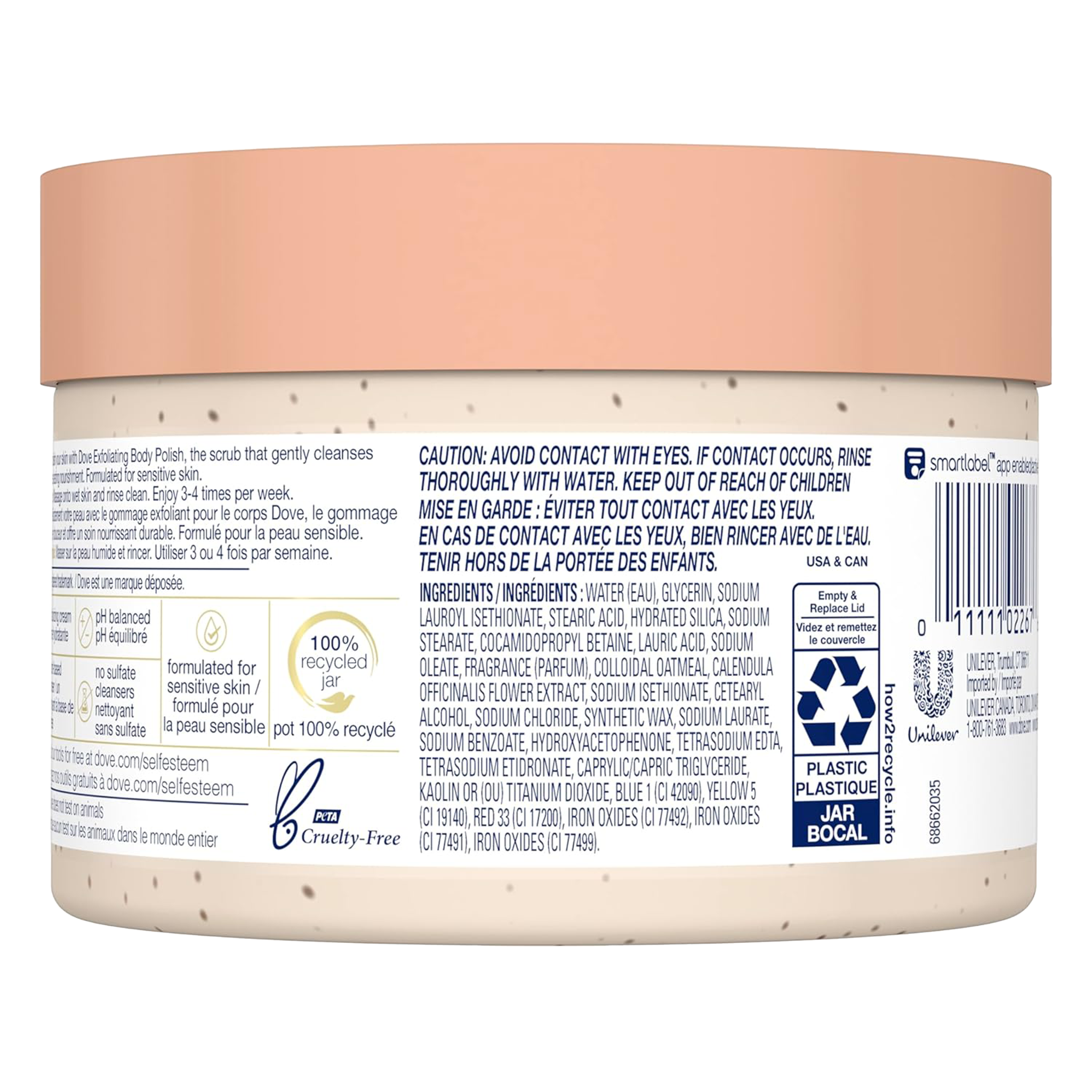 Dove Exfoliating Body Polish Oatmeal oil 298g
