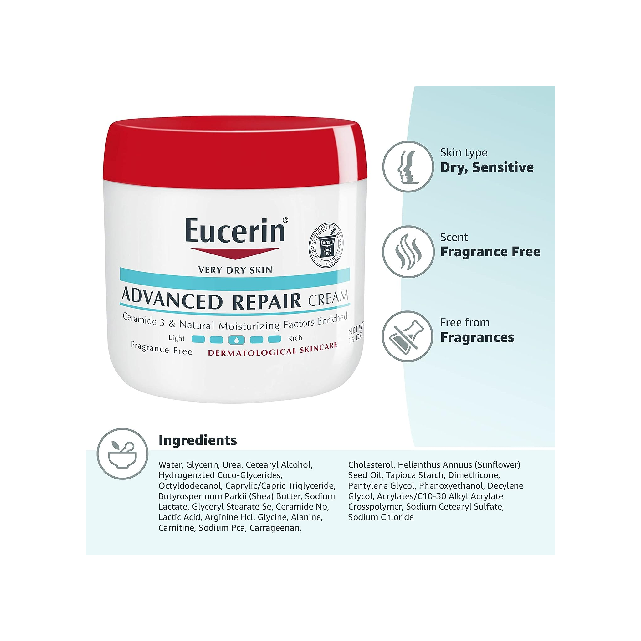 Eucerin Very Dry Skin Cream 454g