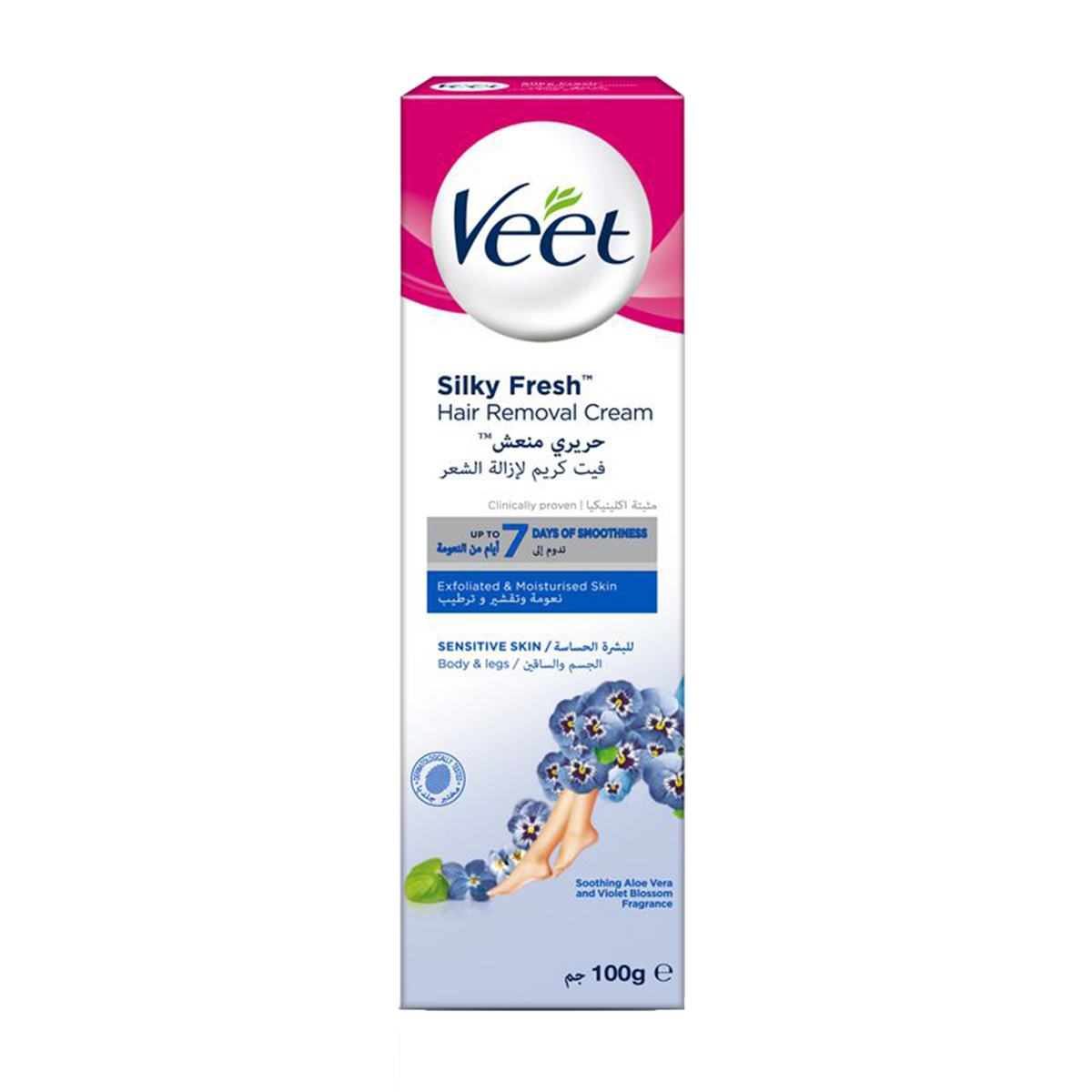 Veet Silky Fresh Hair Removal Cream Sensitive Skin 100Ml