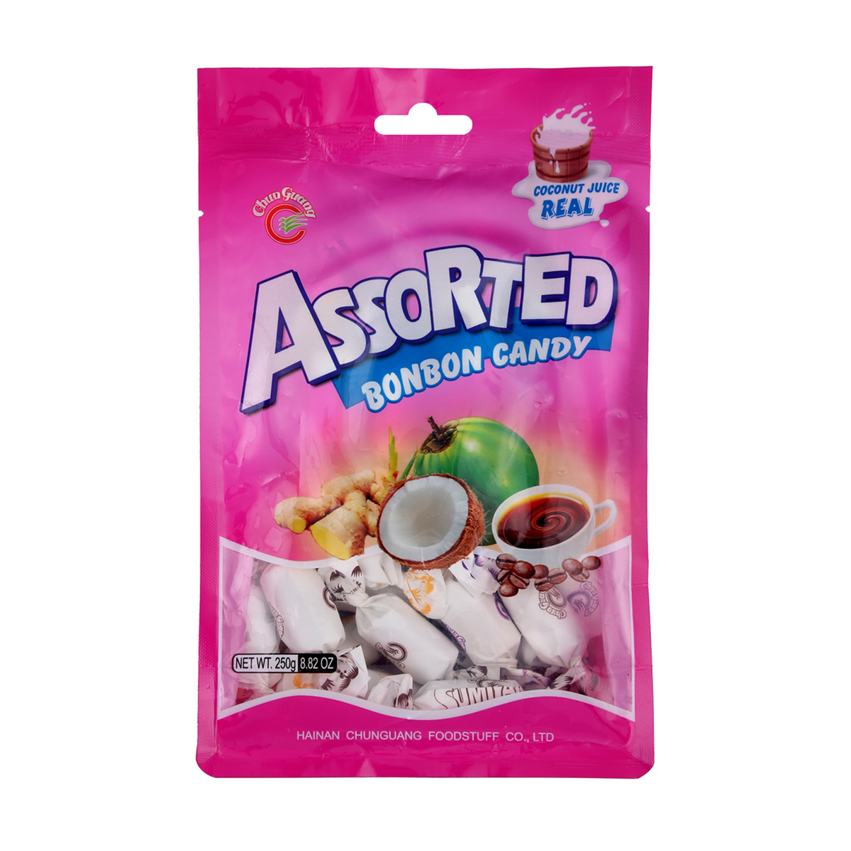 Assorted Bonbon Candy Chunguang Coconut 250Gr