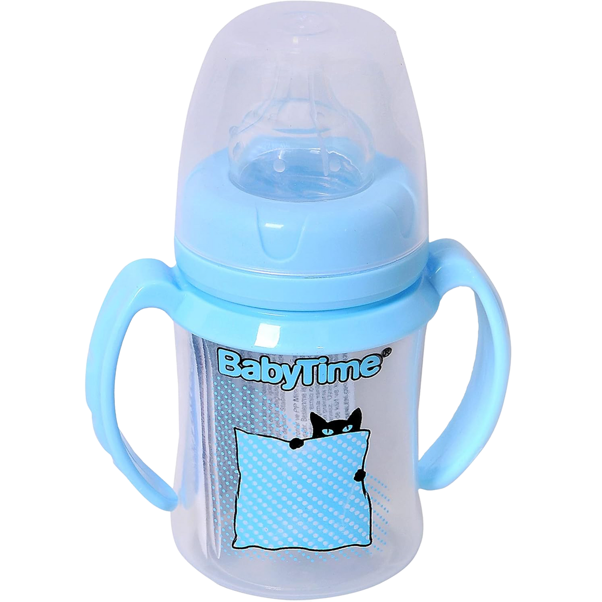 BT078 WIDE MOUTH PP BABY BOTTLE WITH HANDLE 150 CC