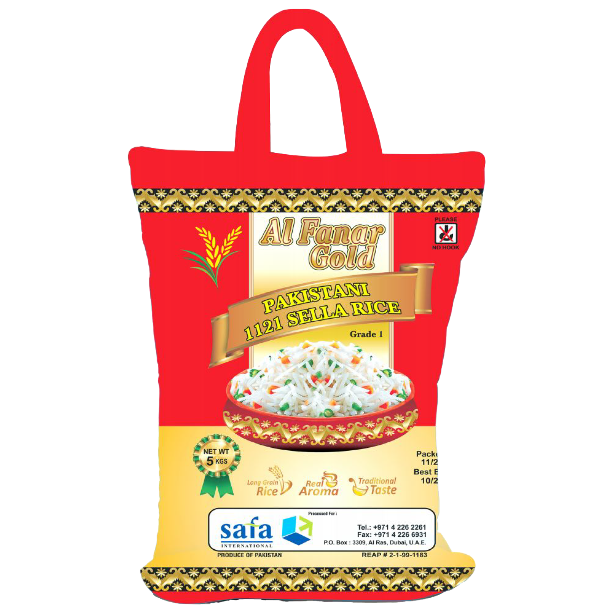 Al Fanar Rice Al Fanar Gold Pakistani Sella Rice 1121 5Kg – Adeeg.com