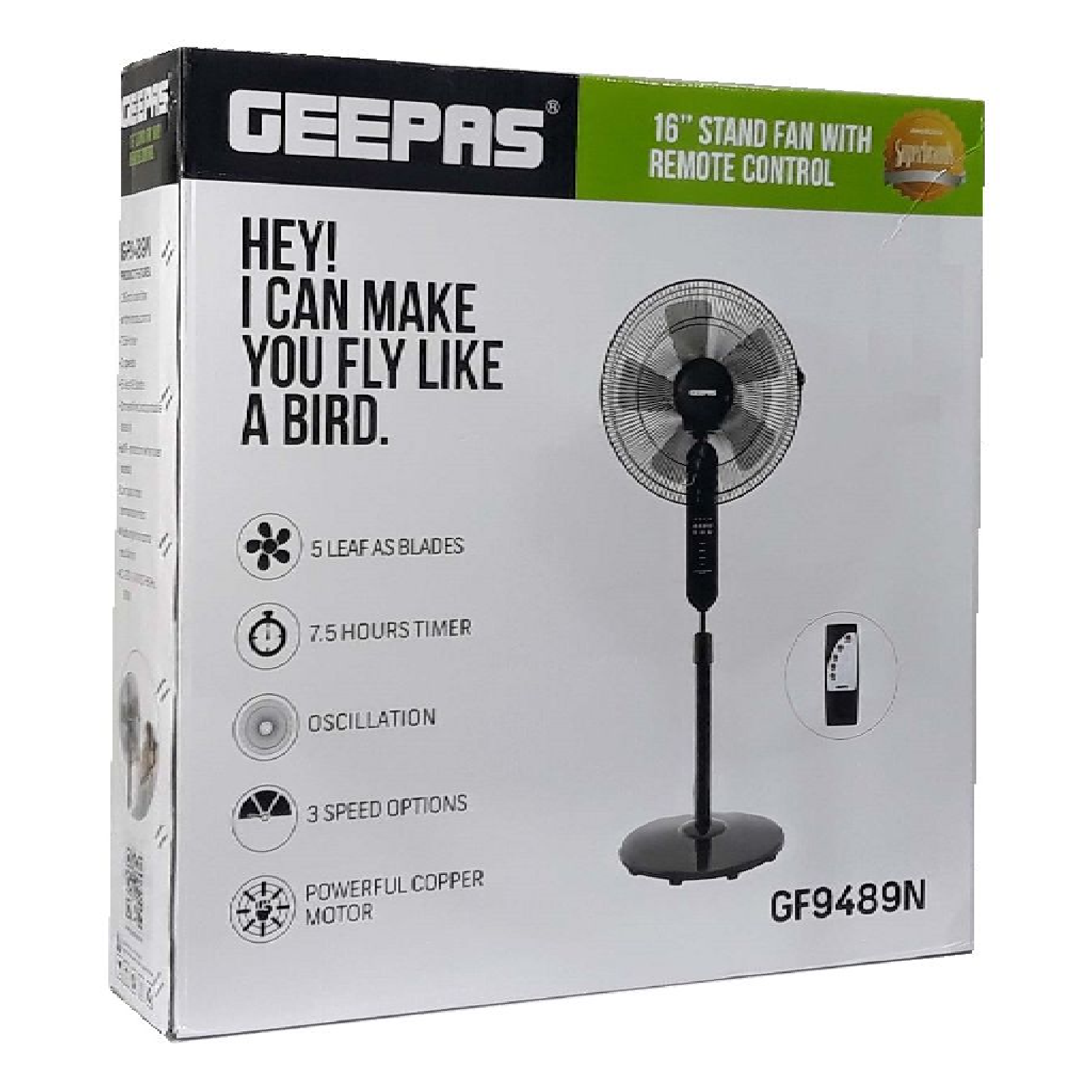 Geepas GF9489N 16' Stand Fan With Remote Control
