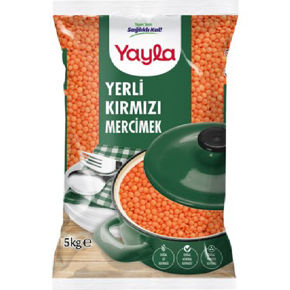 Yayla Kirmizi Mercimek 5Kg (Yerli)