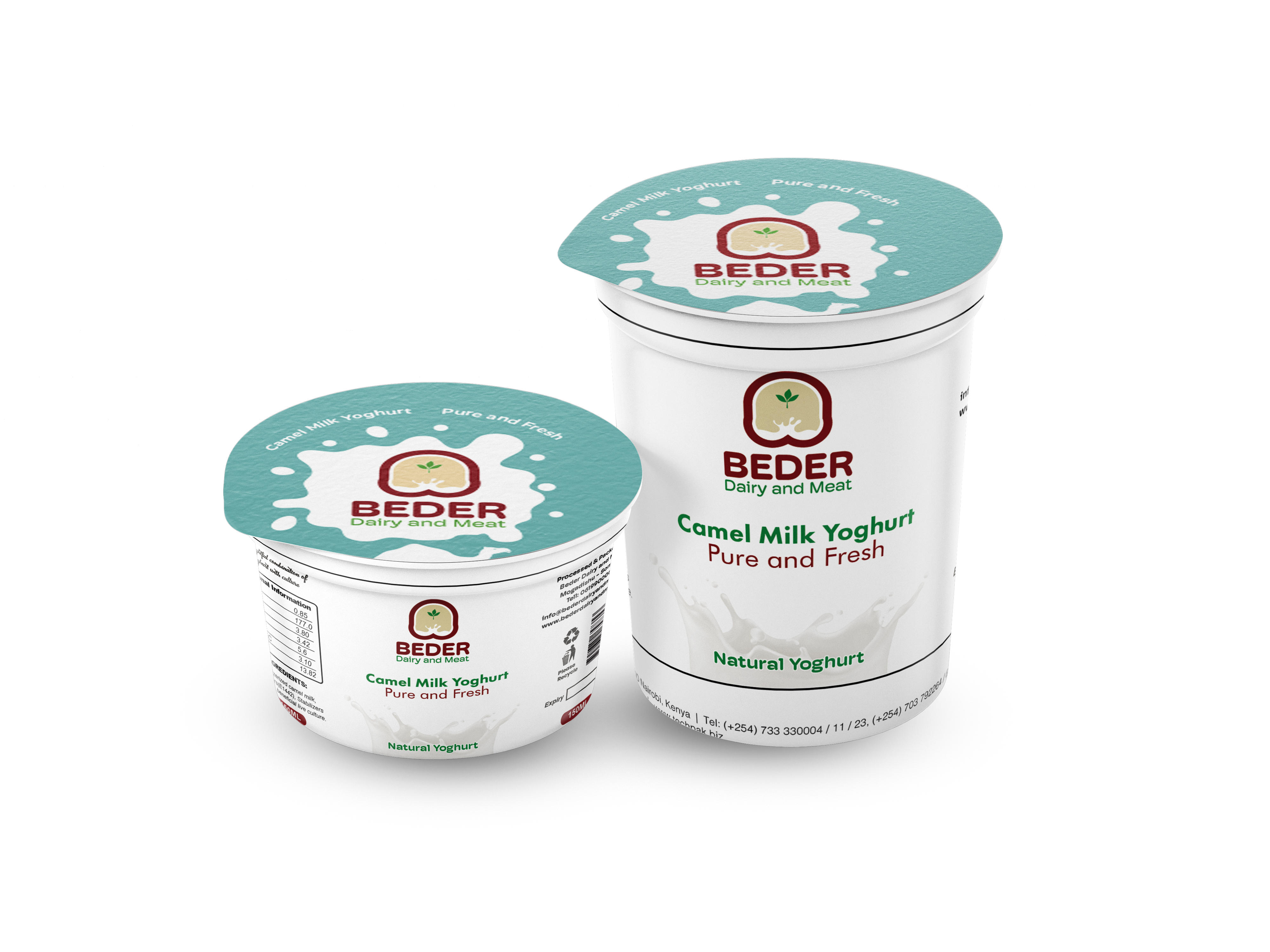 BEDER CAMEL MILK YOGHURT PURE AND FRESH NATURAL 150ML