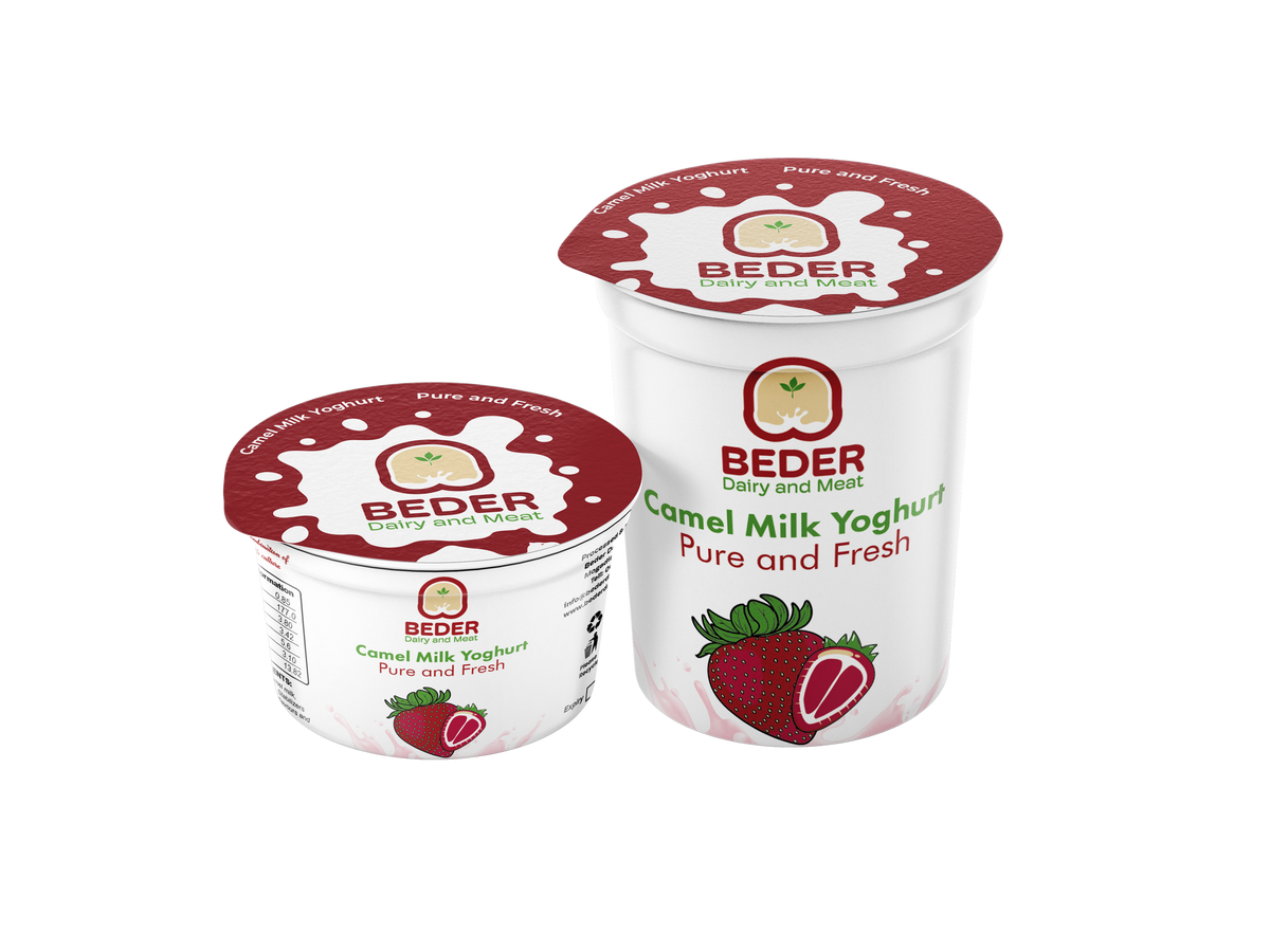 Beder Rifai BEDER CAMEL MILK YOGHURT STRAWBERRY 150ML – Adeeg.com
