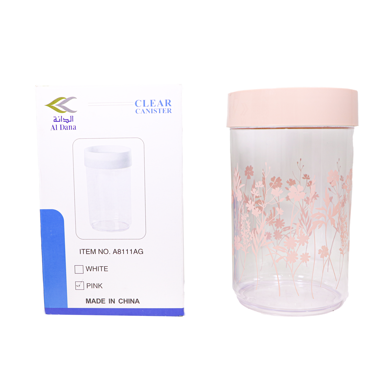 A8111Ag White/Pink Plastic Container