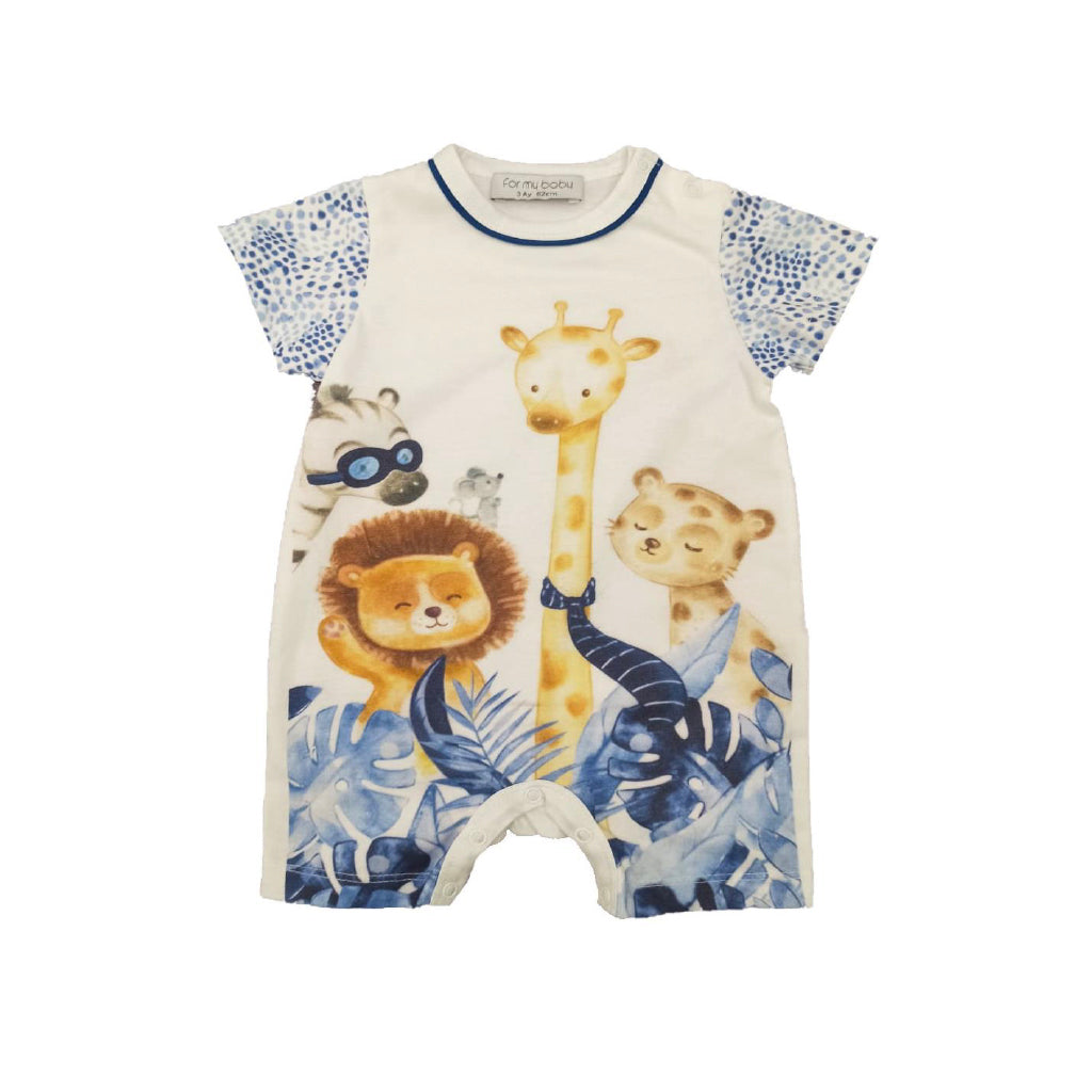 204190 - Safari Hayvanlar Barbatoz  Baby Clothes