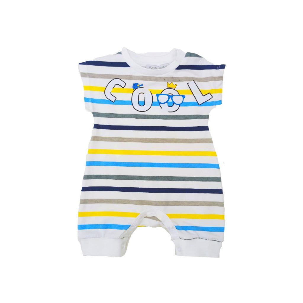 204196 -Cool Cizgili Ribanali Tulum Baby Clothes