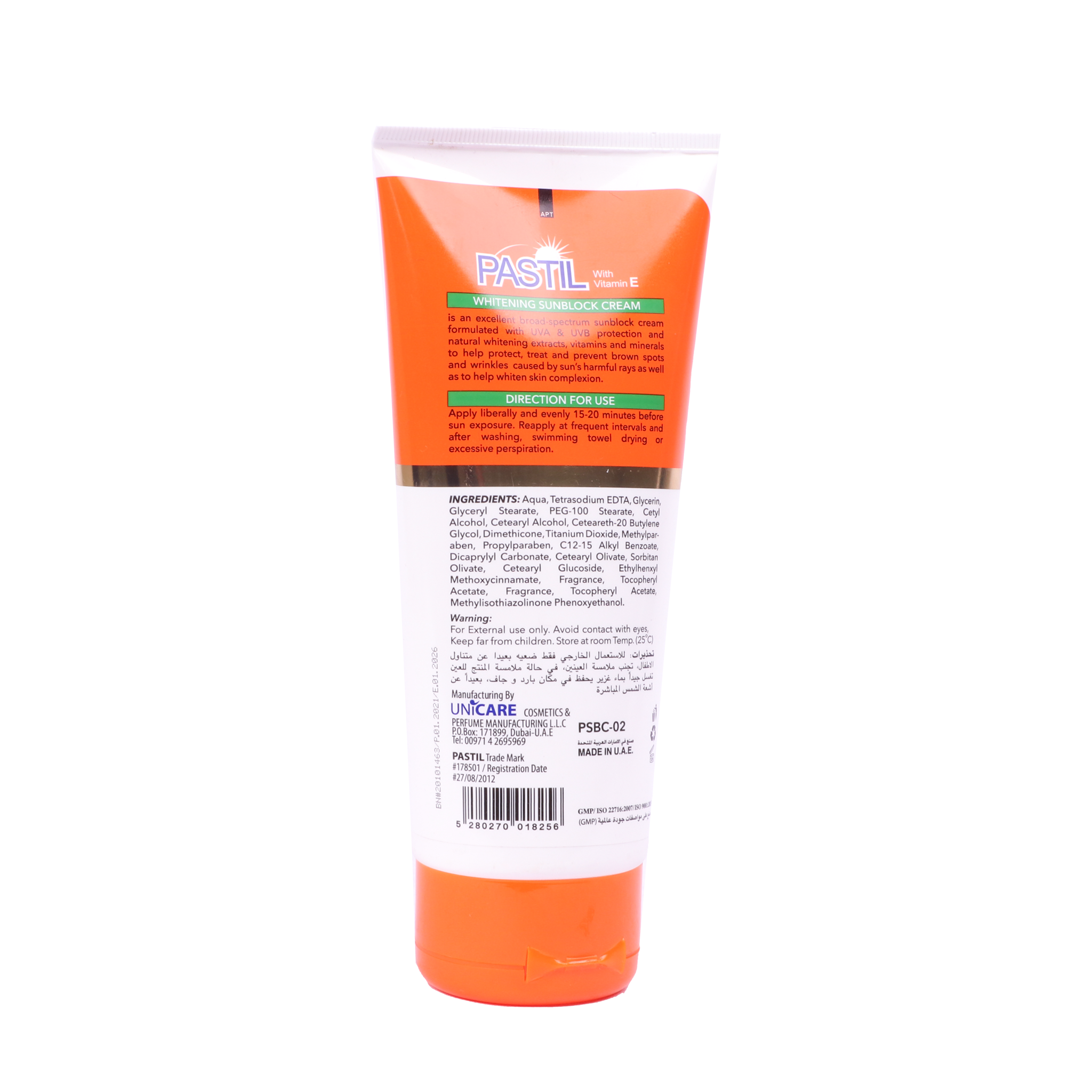 Pastil Sunblock Orange 200Ml