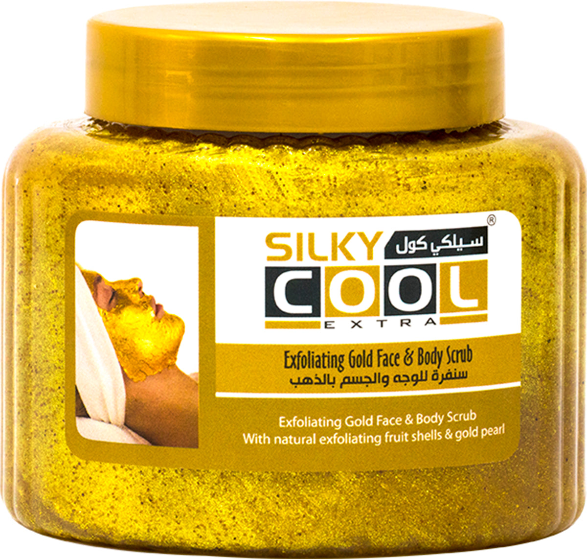 Silky Cool Exfoliating Gold Face & Body Scrub 500Ml