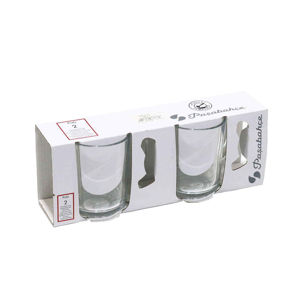 55029 100% Glass Cup (For Tea) Pasabahce Pub 2Pcs