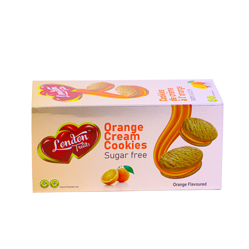 London Treats Unibis Sugar Free Cream Orange 75Gm