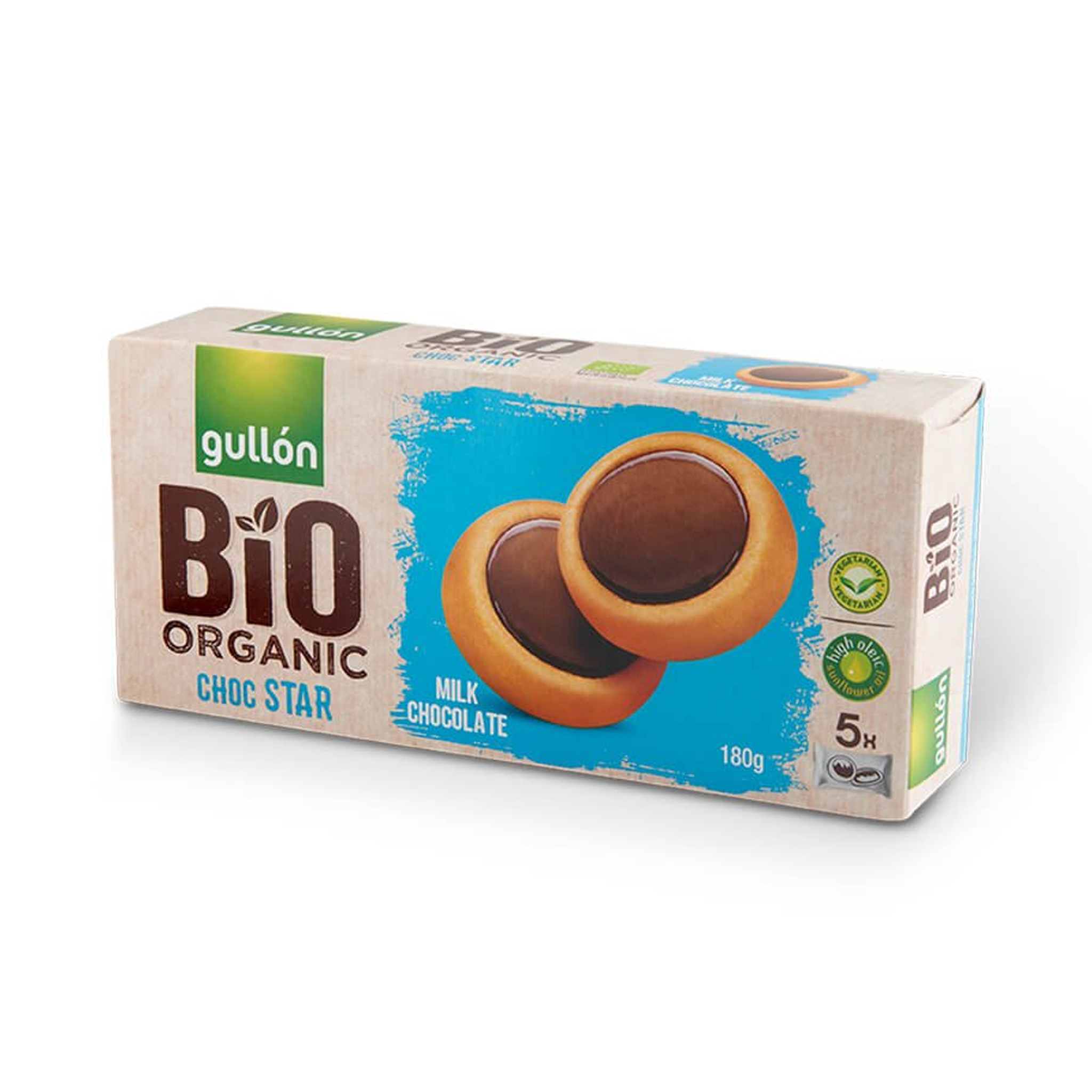 Gullon Bio Organic Chocolate Star Leche 180g