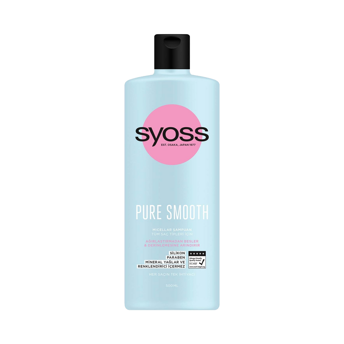 Syoss Pure Smooth Hair Care Shampoo 500ml