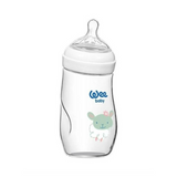 Wee Baby Heat Resistant Angled Glass Bottle 260ml Code: 147