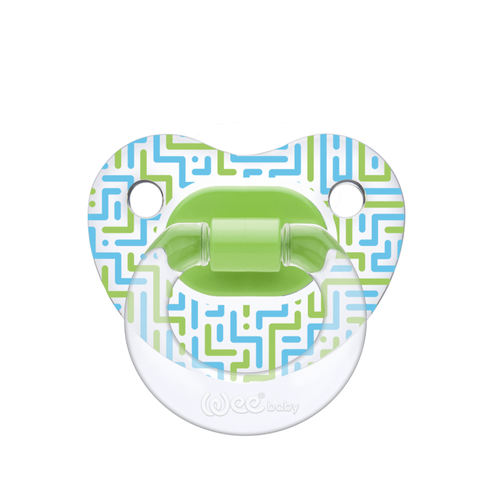 M0000837 - Transparent Patterned Orthodontic Soother No:2 (6-18 months)