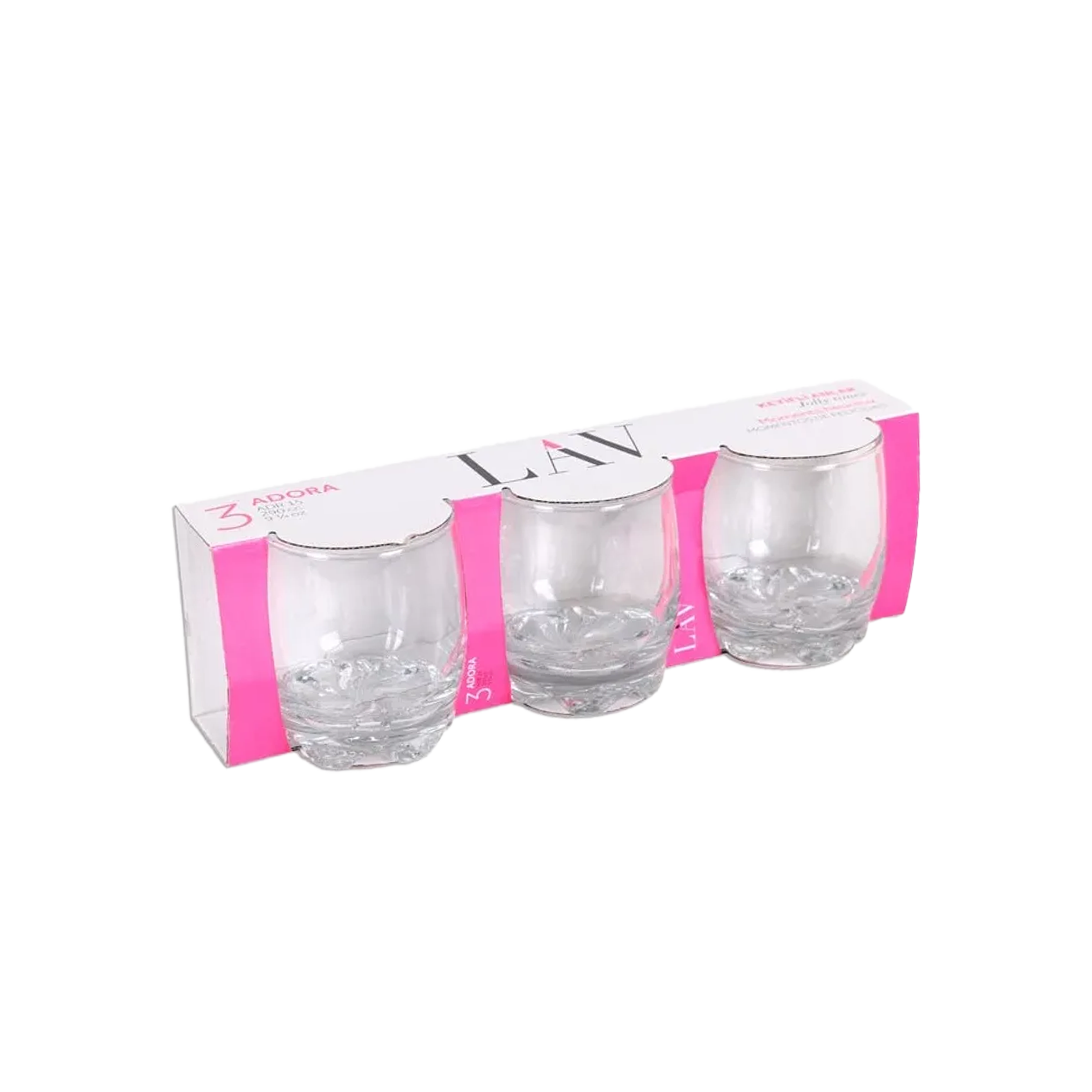 Lav Adora ADR15 Moments Heureux Glass Cup For Water 3Pcs