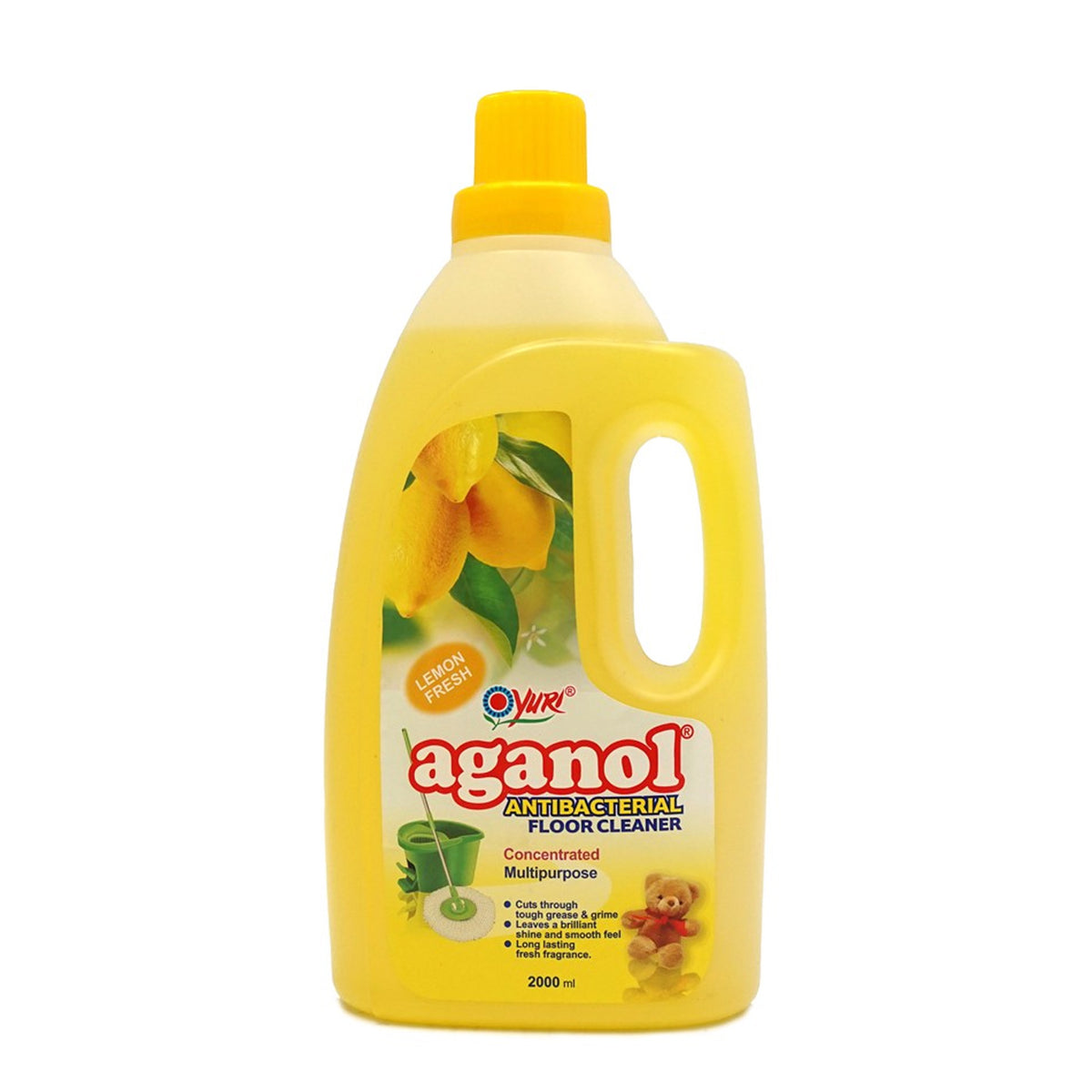 Yuri Aganol Antibacterial Floor Clear Lemon Fresh Bottle 2000ml