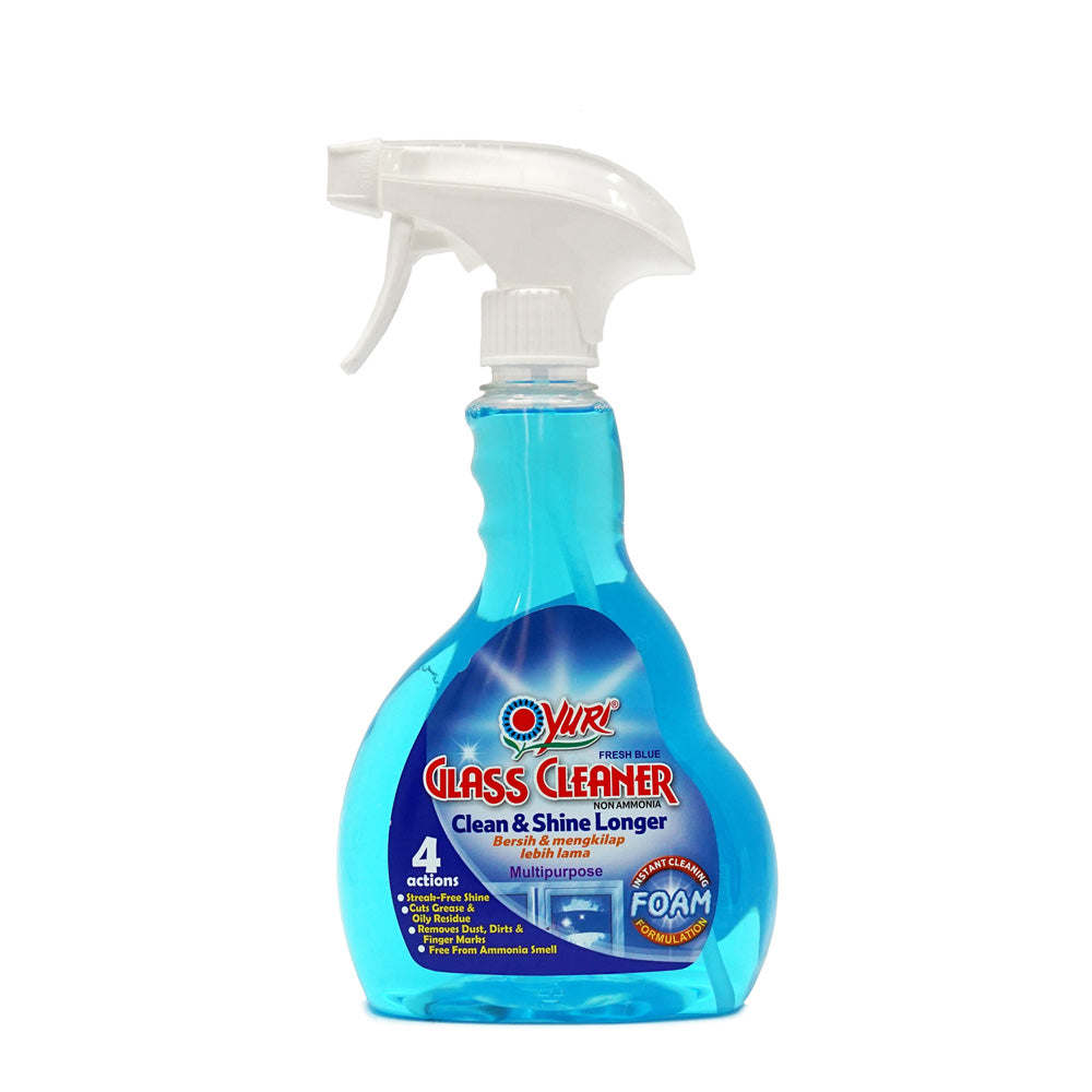 Yuri Glass Cleaner Fresh Blue Bootle Spray 500ml