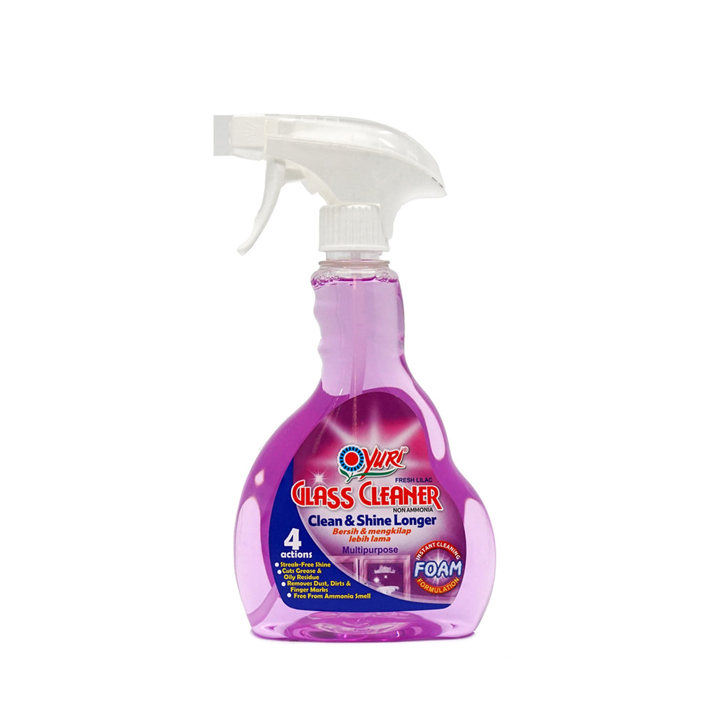 Yuri Glass Cleaner Fresh Lilac Bootle Spray 500ml