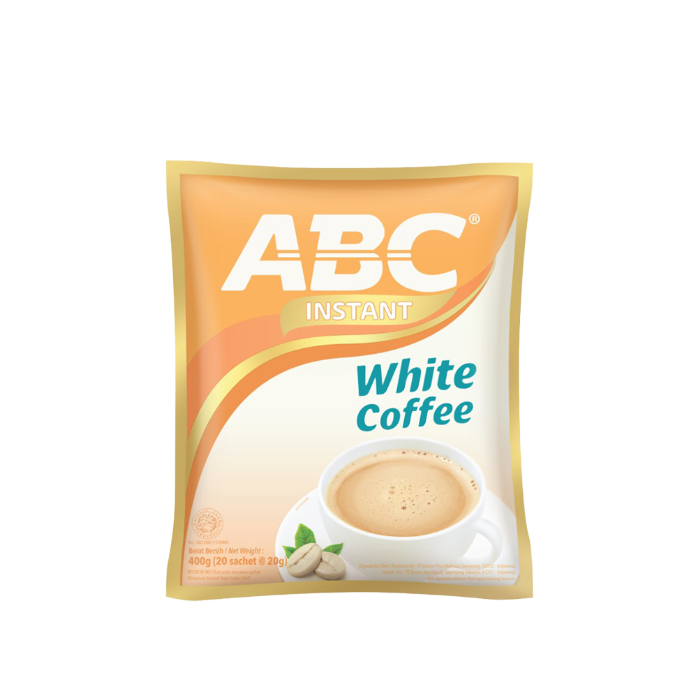 ABC INSTANT WHITE COFFEE 20GR