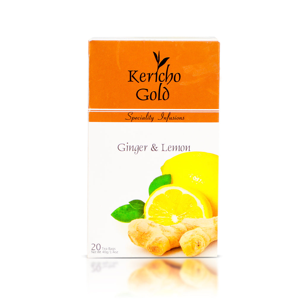 Kericho Gold Ginger & Lemon 20Bags 40g