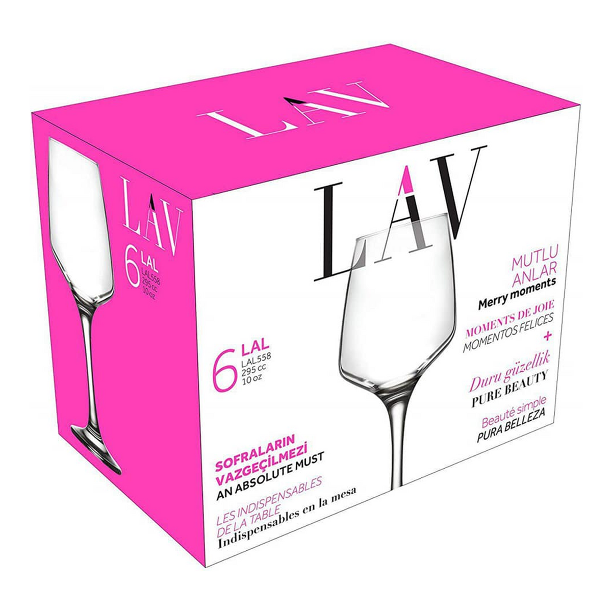 Lav LAL LA558 Merry Moment Glass Cup For Water 6Pcs