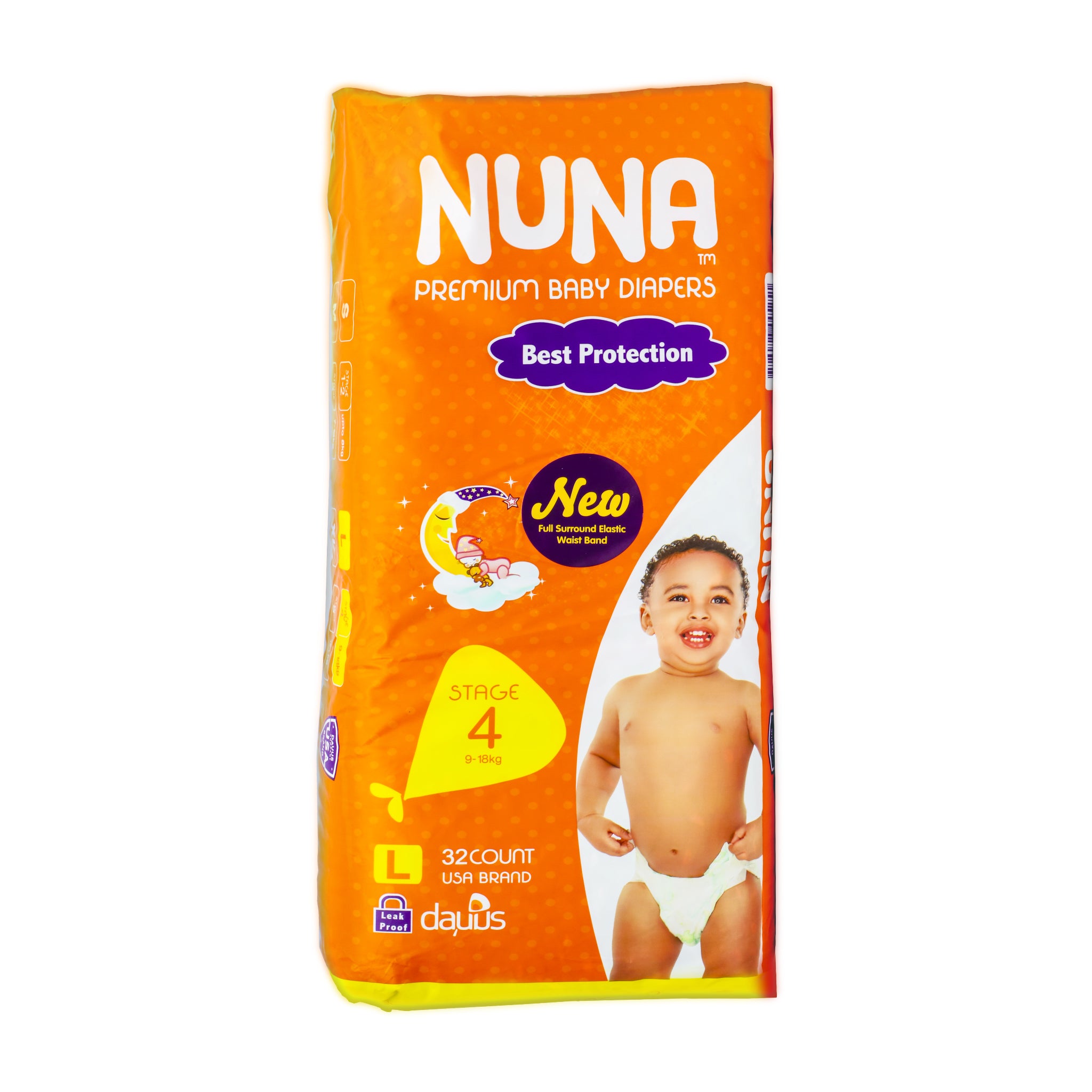 Nuna Premium Baby Diapers Stage 4 (L) 32pcs