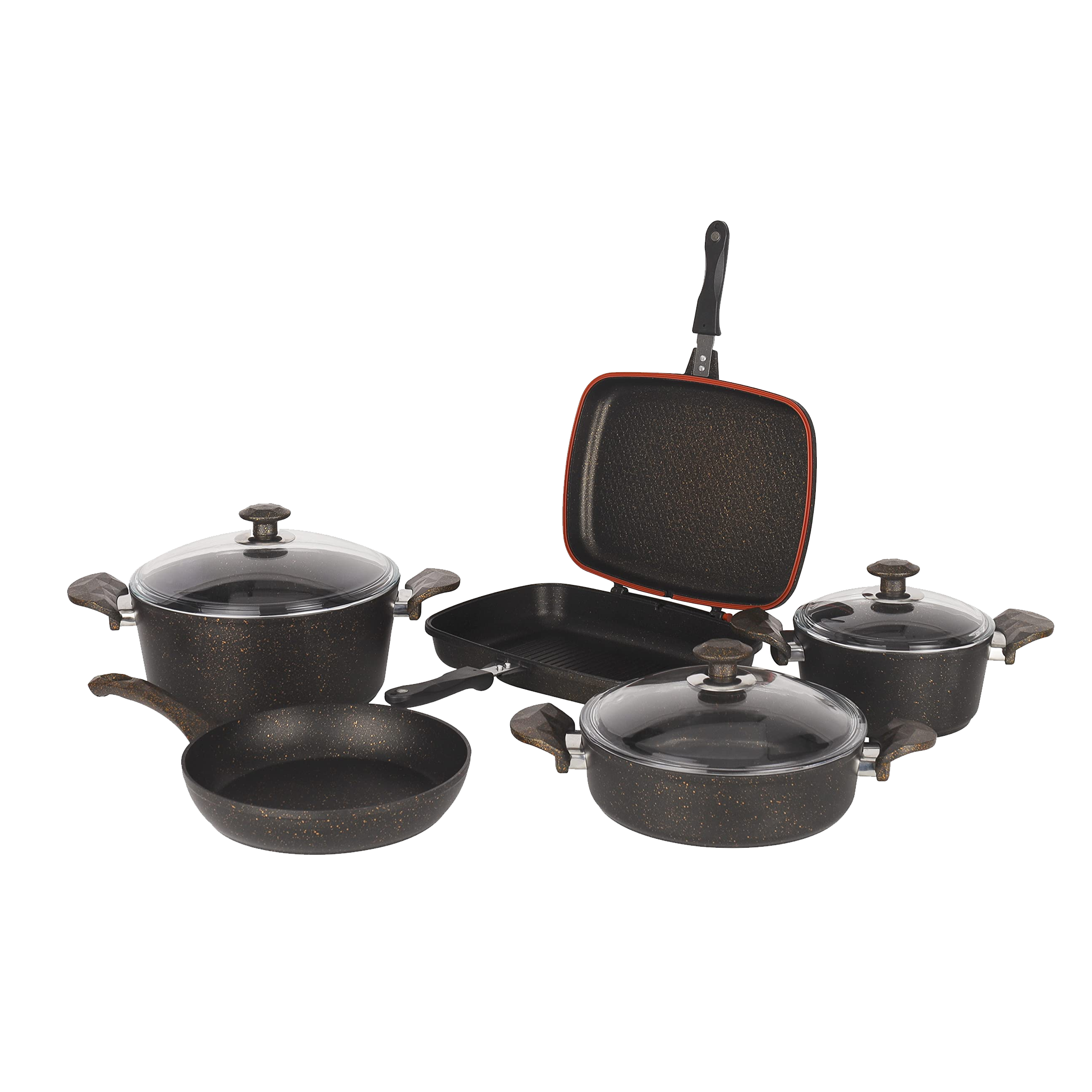 RF10268 - 9Pc Forged Aluminium Cookwarwere Set