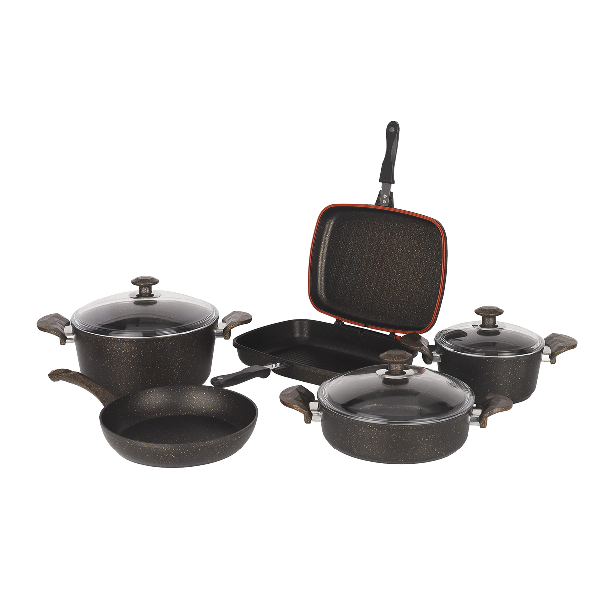 RF10268 - 9Pc Forged Aluminium Cookwarwere Set