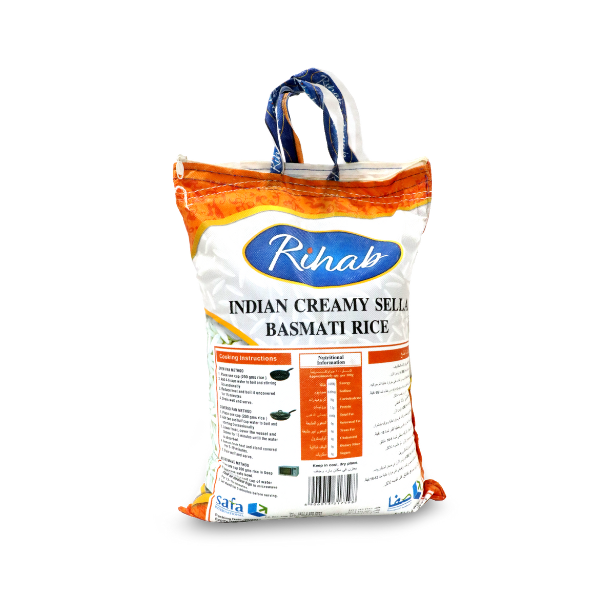 Rihab - Indian Creamy Sella Basmati Rice 10Kg