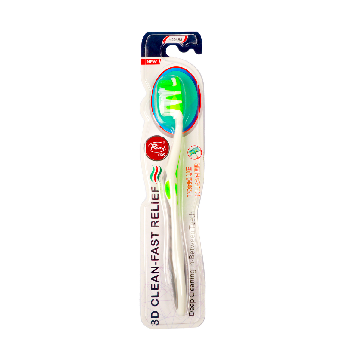 Rivaj 3D Clean Fast Relief Medium Tooth Brush