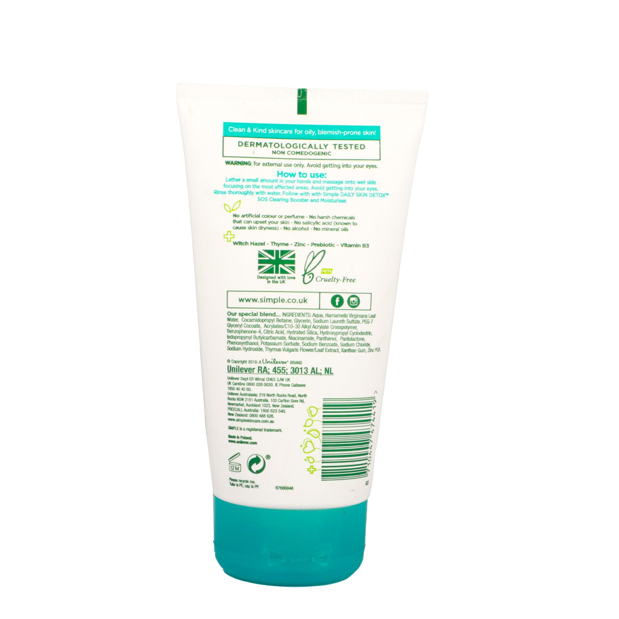 Simple Purifying Facewash 150Ml