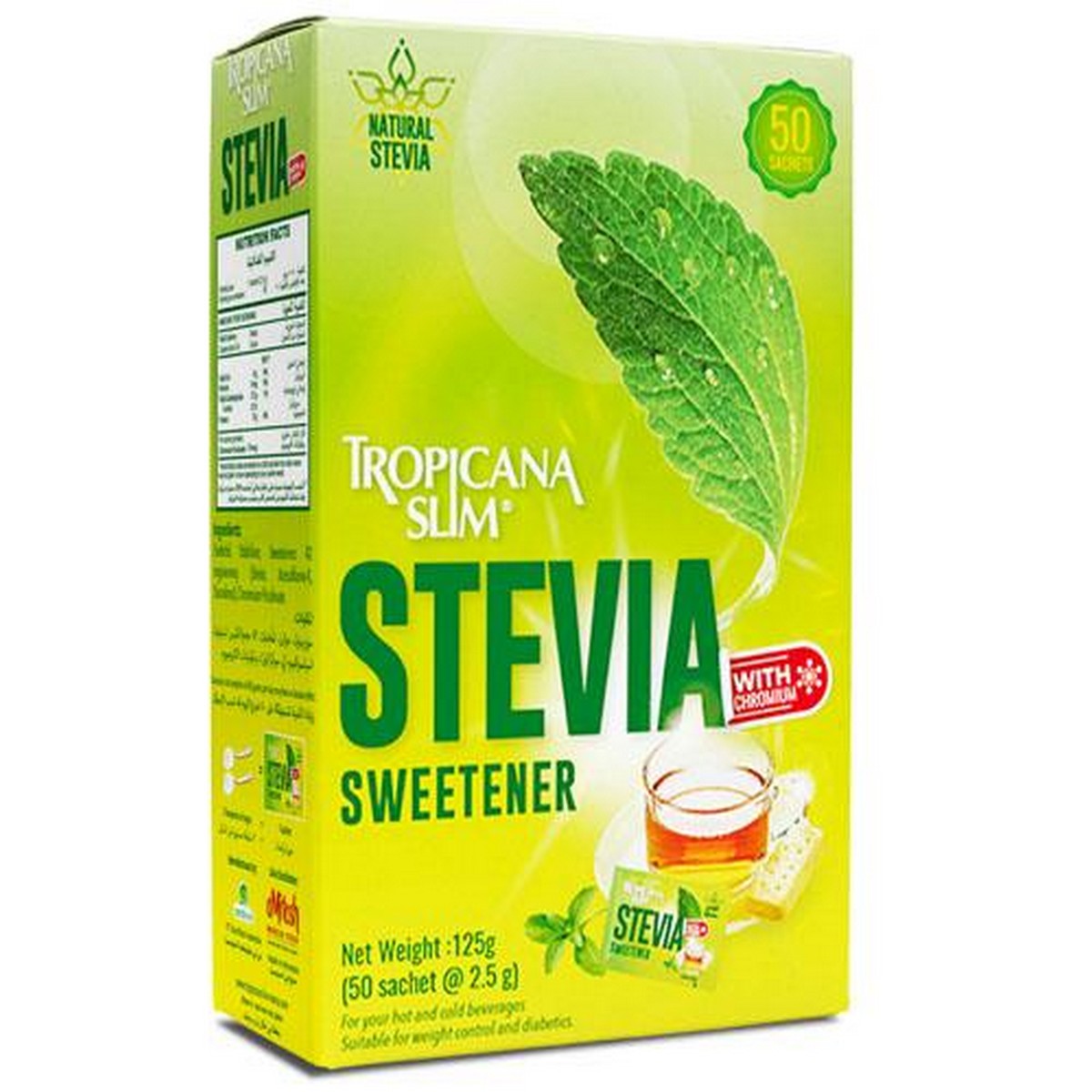 Tropicana Slim Stevia 50 Sachets 125g