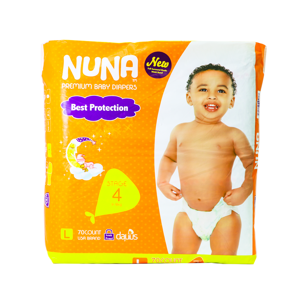 Nuna Premium Baby Diapers Stage 4 (L) 70pcs