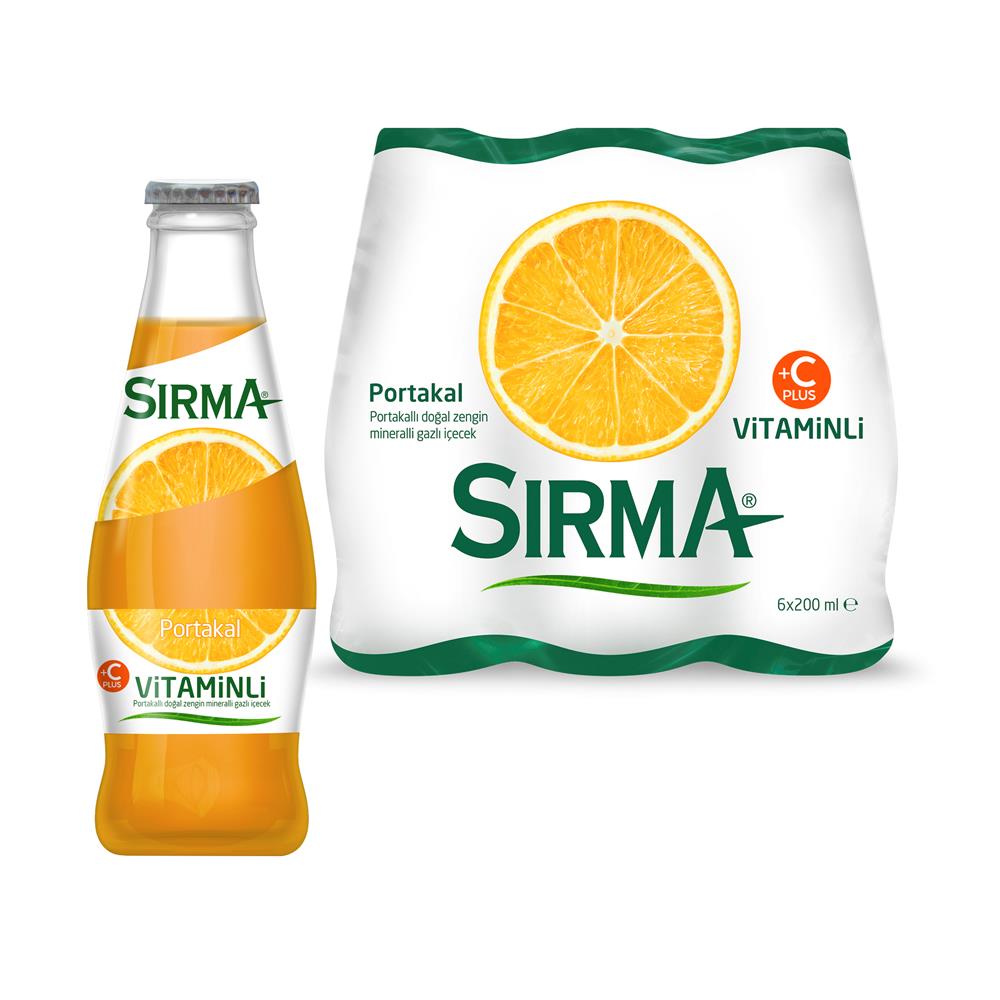 Sirma Orange C-Plus Glass Bottle 250Ml
