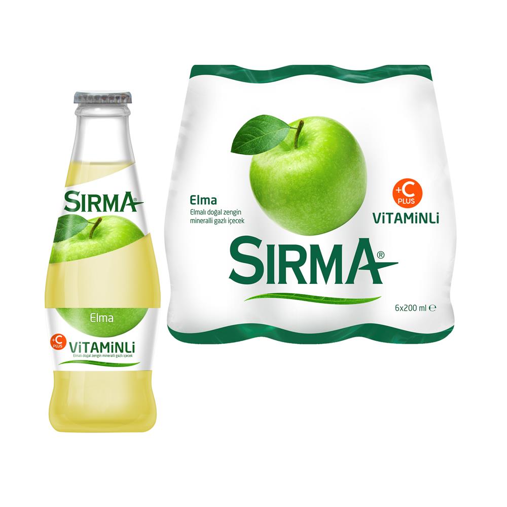 Sirma Apple C-Plus Glass Bottle 250Ml